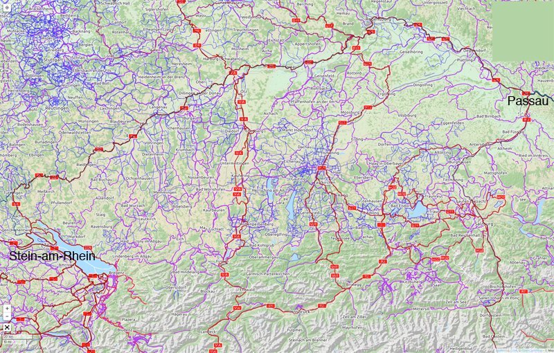 Eurovelo 6 in Switzerlalnd, Germany and Austria